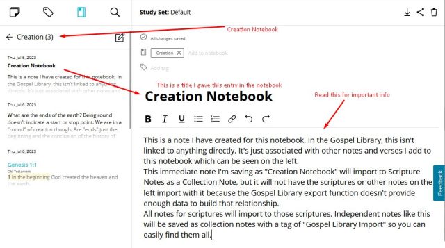 Creation notebook 1